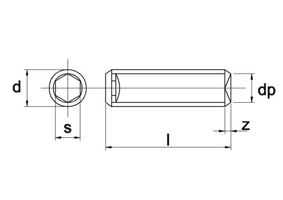 Afbeeldingen van Stelschroef m4 x 10mm
