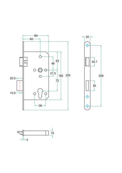 Afbeeldingen van D/N slot zwart 9420.U2060 pc72