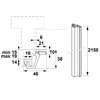Afbeeldingen van Axa Deurbeveiligingsstrip M3-EX lengte 215cm kozijnhoutdiepte 15-19mm aluminium geanodiseerd F1 SKG* 7603-15-91