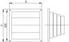 Afbeeldingen van Luchtrooster lamellen zwart 165x165-