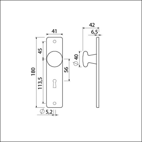 Afbeeldingen van Ami knopschild 160/40 180/41 rh sl 56 zwart