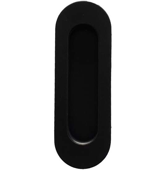 Afbeeldingen van Schuifdeurkom ovaal 120x40 zwart 500/B.