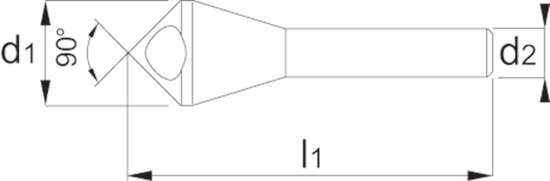 Afbeeldingen van HSS-E Verzinkvrees 90° diameter 15 x bereik 6-14mm