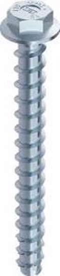 Afbeeldingen van SFS Betonschroef 16x120mm Multi-Monti-plus, met zeskant kop en aangeperste ring, verzinkt