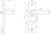 Afbeeldingen van Nemef Kruk/kruk schild aluminium 3251 Pc 55 F1 Din links en rechts
