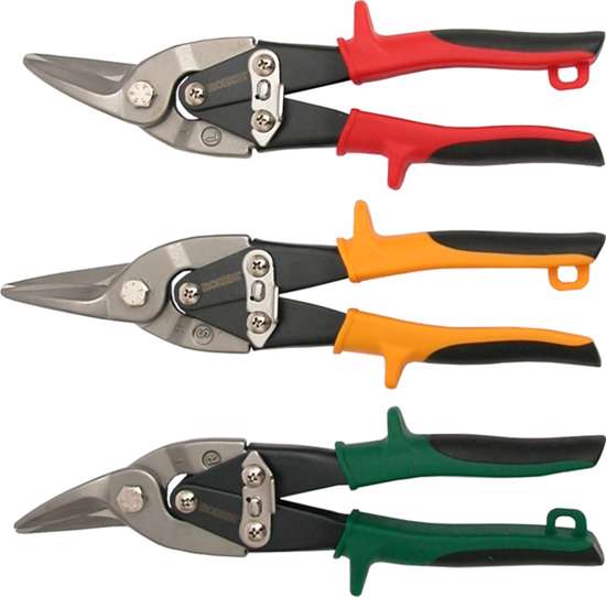 Afbeeldingen van Ironside Blikschaar voor plaat tot 1.2mm en RVS AISI-304 tot 0.7mm 3-delig