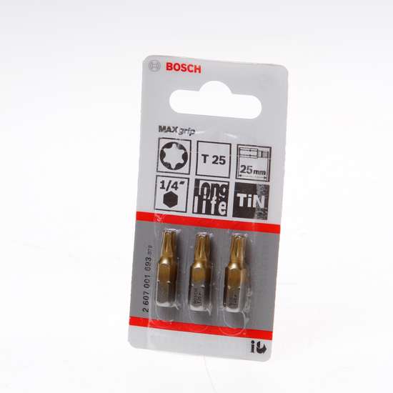 Afbeeldingen van Bitskaart maxgrip tx25 blister van 3 bits