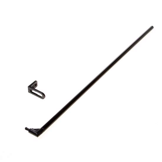 Afbeeldingen van Duco bedieningstang met een bocht van 40mm, lengte stang 750mm, Ral9005 (zwart)