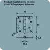 Afbeeldingen van Axa Scharnier ronde hoeken RVS 89 x 89mm 1105-25-83/7K