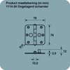 Afbeeldingen van Axa Veiligheidsscharnier ronde hoeken topcoat gegalvaniseerd 75 x 75mm SKG** 1114-24-23/VE