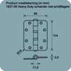 Afbeeldingen van Axa Heavy Duty Schijflagerscharnier topcoat gegalvaniseerd 114 x 89 x 3mm 1837-09-23