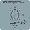Afbeeldingen van Axa Smart Veiligheidsscharnier ronde hoeken topcoat gegalvaniseerd 89 x 89 x 3mm SKG** 1617-09-23/VE