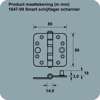 Afbeeldingen van Axa Smart Veiligheidsschijflagerscharnier geborsteld RVS 89 x 89 x 3mm SKG*** 1647-09-81/VE