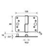 Afbeeldingen van Axa Veiligheidskogelstiftpaumelle RVS ronde hoeken links 89 x 125 x 3mm SKG*** 1202-37-81/V4E