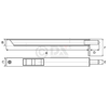 Afbeeldingen van Bascule kantschuif KSB 22525 AS facetrand aluminium 225 x 25 x 21mm 4001.250.2201
