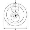 Afbeeldingen van Discusslot diameter 70mm verschillend sluitend HSD 070 B KD 0180.100.0700