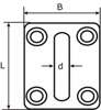 Afbeeldingen van Muurplaat verzinkt 597-5555E 55 x 55 x 8mm 8000.560.0555