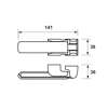 Afbeeldingen van Axa Kierstandhouder RVS SKG-V blister 7351-20-81