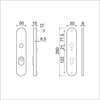 Afbeeldingen van Ami Langschild, aluminium veiligheidsbeslag 250/15 KT PC92 F1 DD55-60