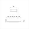 Afbeeldingen van Ami Huls messing vernikkeld M5 x 21mm blind
