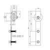 Afbeeldingen van Intersteel set van 2 rollers recht 290mm tbv schuifdeurs