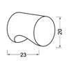Afbeeldingen van Hermeta Cilinderknop 20x23mm m4 zwart 3731-70