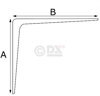 Afbeeldingen van ES 12502 Plankdrager staal geperst 200 x 250mm wit gelakt 0513.101.2025