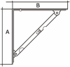 Afbeeldingen van ES 4120B plankdrager/opvouwbaar 200x200mm wit gelakt 0513.230.4120