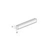 Afbeeldingen van Inleg trapstrip kunststof met i-profiel zwart 8 x 11mm