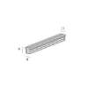 Afbeeldingen van Inleg trapstrip kunststof met T-Profiel wit antislipprofiel 8 x 11mm