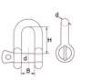 Afbeeldingen van D-sluiting 500-10E handelsuitvoering verzinkt 10mm 8000.003.0110