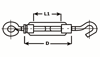 Afbeeldingen van Spanschroef handelsuitvoering haak-oog 800-06KA verzinkt M6 x 60mm 8000.315.660A