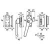 Afbeeldingen van Axa Raamsluiting met nok cilindersluiting links inbouw F2 3319-41-92/GE