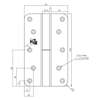 Afbeeldingen van P+E Kogelstift paumelle SKG3 hout/hout 160mm DIN links rvs geborsteld