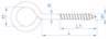 Afbeeldingen van Schroefoog Messing HD 2.65 x 16 x 6mm