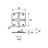 Afbeeldingen van Axa Veiligheidsscharnier ronde hoeken topcoat gegalvaniseerd 75 x 75mm SKG** 1114-24-23/VE