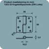 Afbeeldingen van Axa Veiligheidskogelstiftpaumelle topcoat gegalvaniseerd ronde hoeken links 89 x 89 x 3mm SKG*** 1203-35-23/V4E