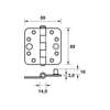 Afbeeldingen van Axa Smart Veiligheidsscharnier ronde hoeken topcoat gegalvaniseerd 89 x 89 x 3mm SKG** 1617-09-23/VE
