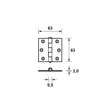 Afbeeldingen van Axa Scharnier topcoat gegalvaniseerd 65 x 65mm 1103-23-23/E