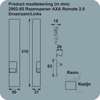 Afbeeldingen van Axa remote 2.0 met raamopener wit voor draairaam buitendraaiend links SKG** 2902-65-98