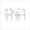 Afbeeldingen van Ami Kruk/knop schild, aluminium veiligheidsbeslag 250/15 - 145 KT rechts  f1 PC72 + 369 dd=38-45