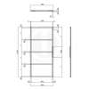 Afbeeldingen van DIY-schuifdeur Cubo zwart inclusief mat glas, afmeting deur 2350x980x28mm + zwart ophangsysteem type Basic