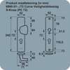 Afbeeldingen van Axa Veiligheidsbeslag s-knop omkeerbaar F1 PC55mm 6660-51-11/55