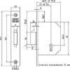 Afbeeldingen van Nemef Cilinder haakschootslot schuifdeurslot type 605-50mm DIN links rechts